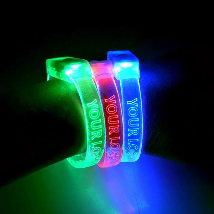 Wholesale Sound Activated Color Change Led Glow Wristband Bracelet