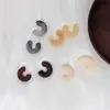 Wholesale jewelry small C shape earrings 2019 resin acrylic earrings hoops with 925 silver post