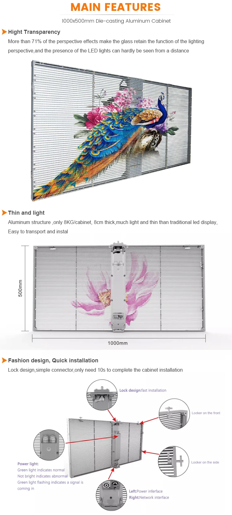 P3.91 Indoor adhesive Large Stage Curtain Film Panel Ecran Pantalla Glasses transparent Led Transparent Led Screen Display
