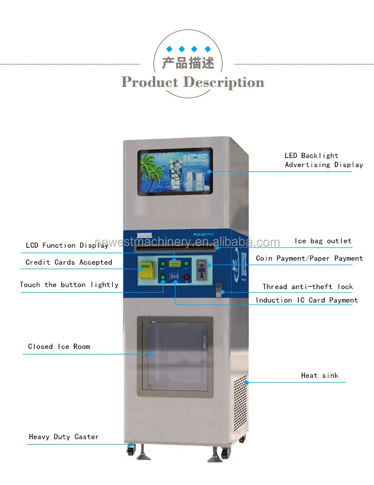 Coin Operated Ice Maker Vending Machinevending Ice Machineice Making Vending Machine Ice Cubes