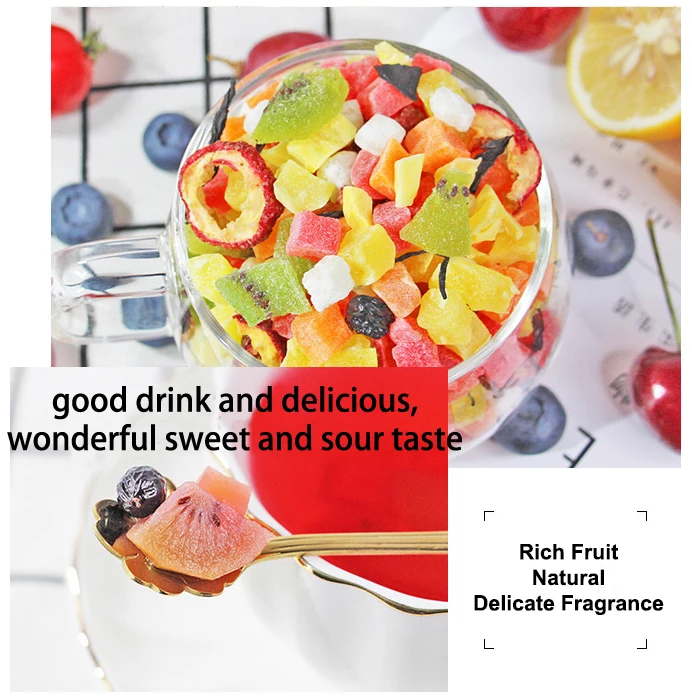 New crop dried fruits mixed for tea peach apple blue berry flavor fruits tea - 4uTea | 4uTea.com