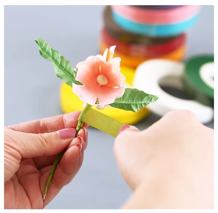 Colorful Crepe Paper Adhesive  Floral Tape Flower Tape