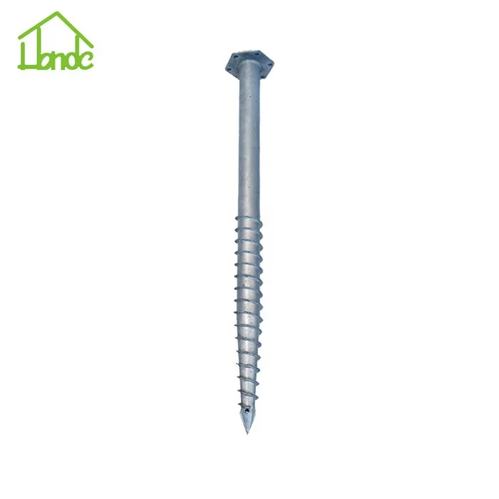 Hot Dip Galvanizing Ground Screw Pile with Flange for Solar Panel Pv ...