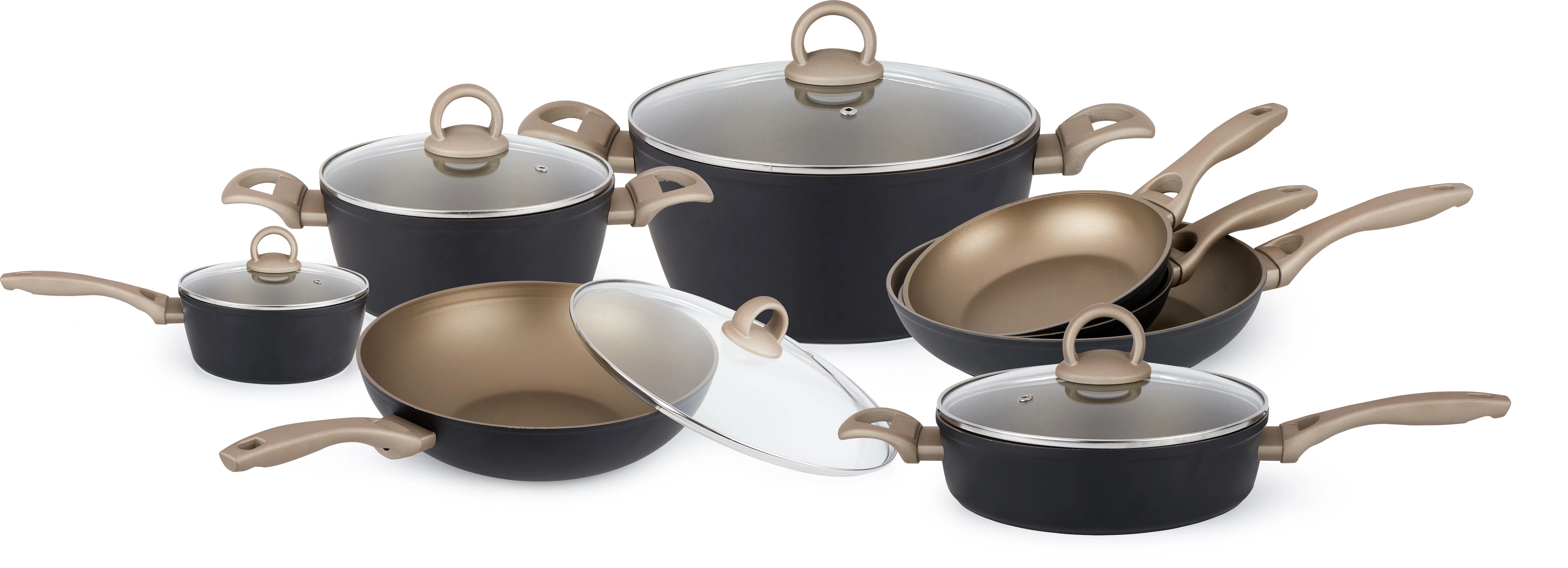 34厘米最优惠的价格不粘美食酱锅锻造铝炊具烹饪炒锅