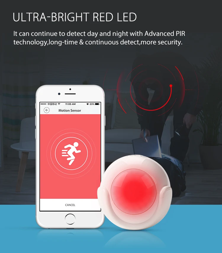 2020 Tuya Smart gateway zigbee Wireless WiFi Controlled Operated Pir Motion Sensor - ANKUX.COM