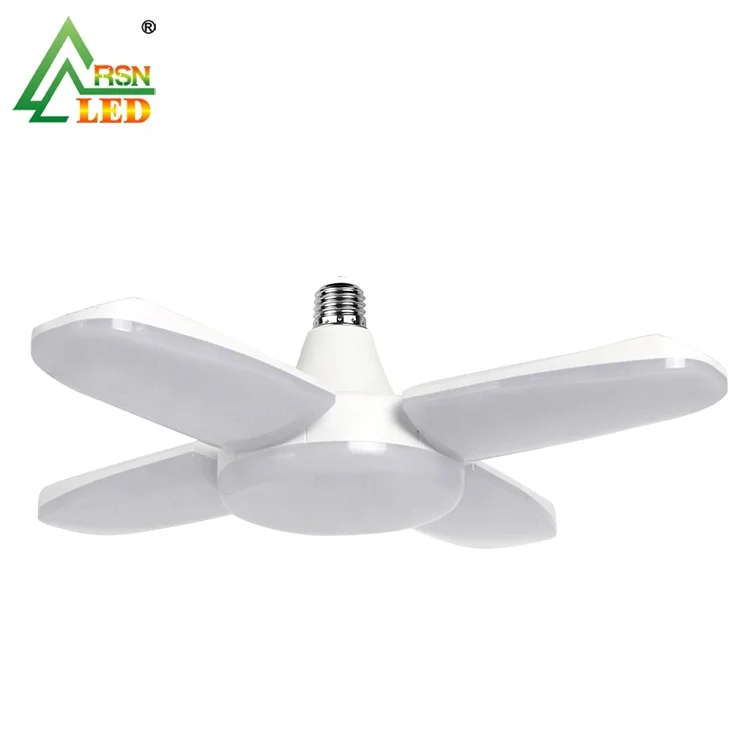 60W Foldable Fan Blade LED Pendant Lights No Flicker B22 E27 LED Bulb Adjustable Deformable Lamp