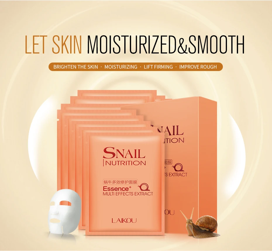 Laikou Deep Hydrating Nourishing Repairing Face Snail Sheet Mask Buy