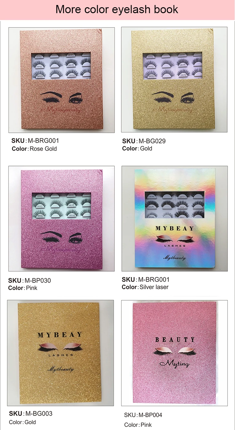 Muting Best Selling Wholesale Mink Lashes 16 Pair False Lash Book Custom Eyelash Book Packaging
