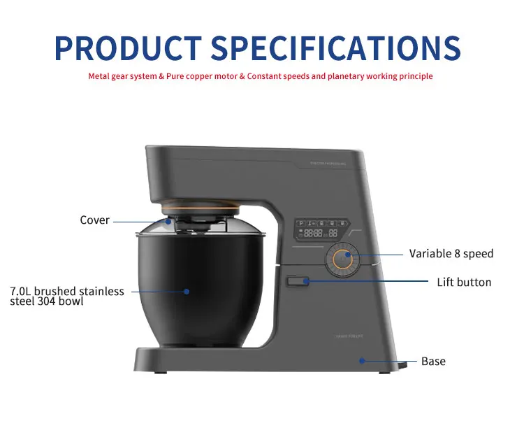 Bowen technology stainless steel meat grinder Pouring Shield CCC spar dough mixer