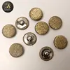 Cloth combined button black-nickle metal flat shank button for coat