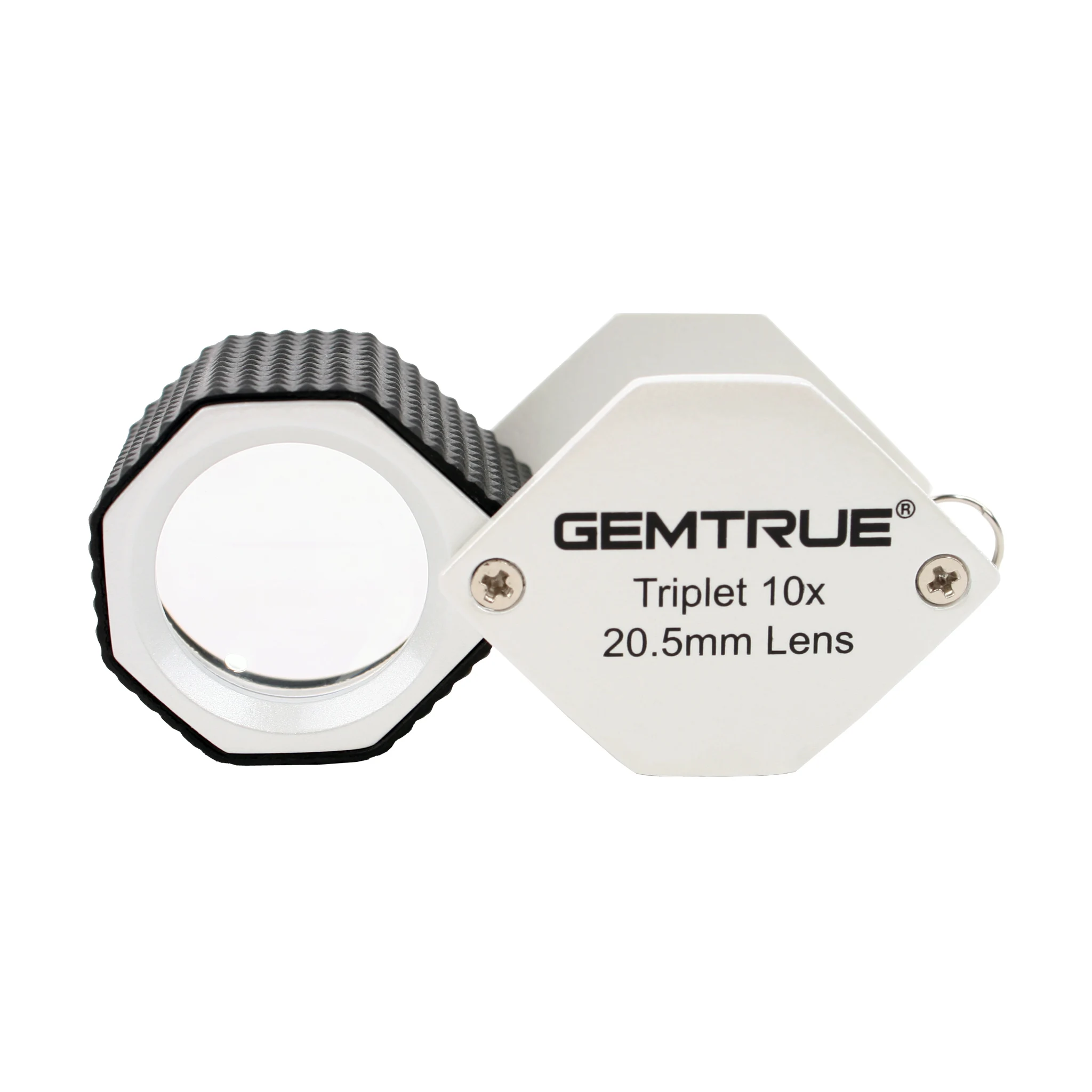 Gemstone Cut Loupes Diamond Loupes 20.5mm 10x Triplet With Rubbergrip