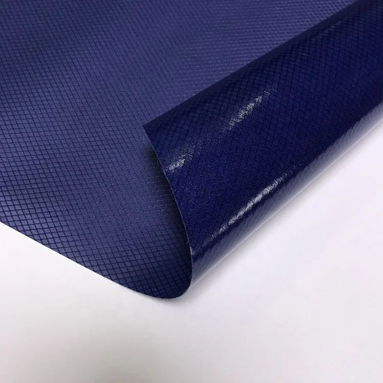 Waterproof Pu Coated 210d Nylon Diamond Ripstop Fabric With Tpu Backing