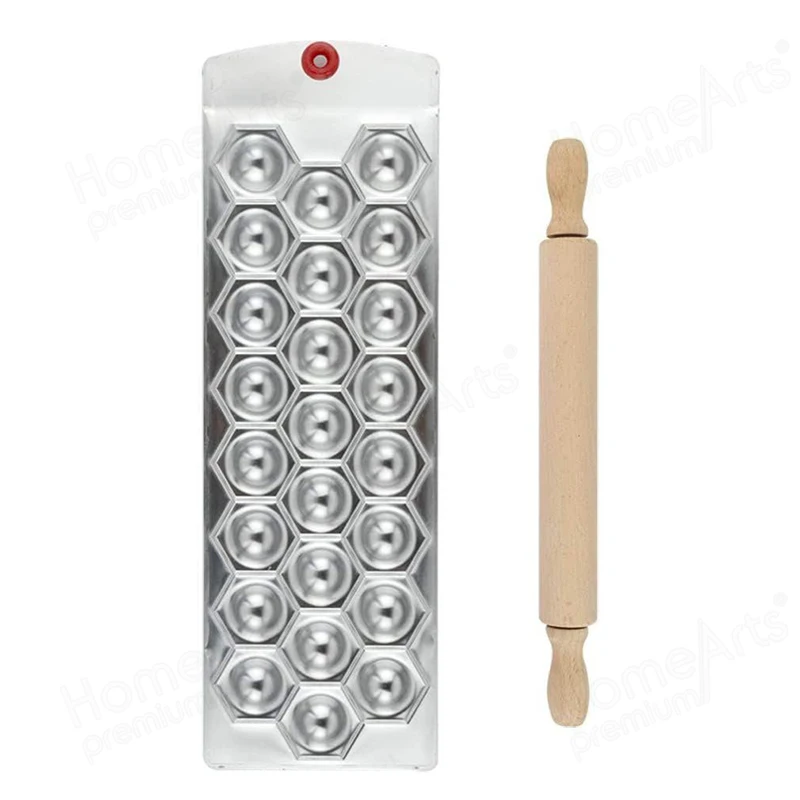 Italian Pasta Mold 12 Square Holes Aluminum Dumpling Making Tools Press