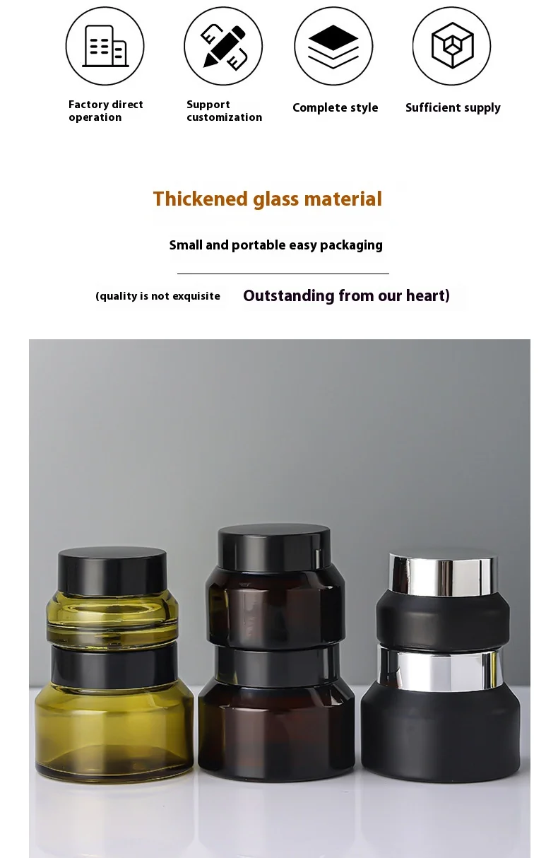 product wholesale luxury 15g 20g 30g glass face cream jar empty skin care cream jars-1