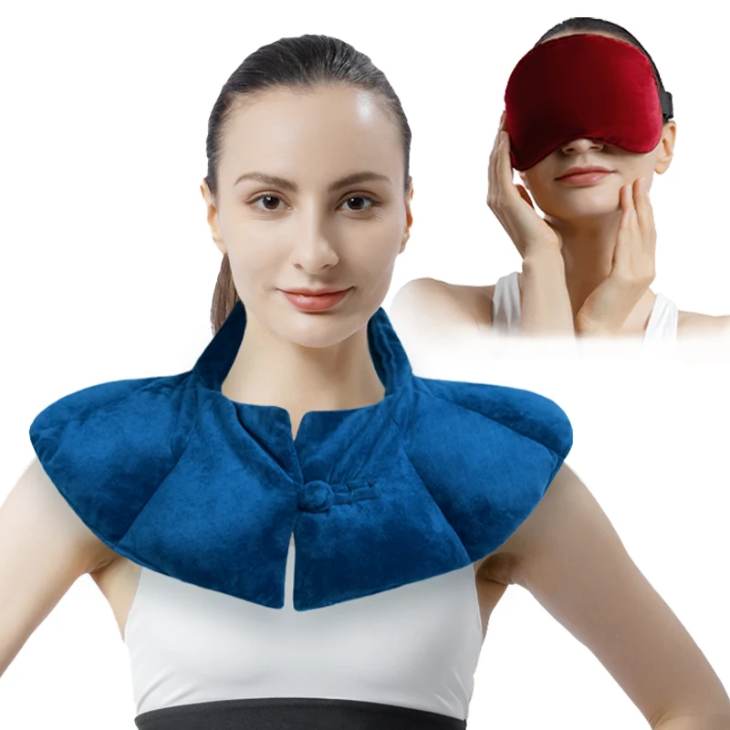 Heated Neck Wrap Extra Large Weighted Pain Relief Microwavable Heating
