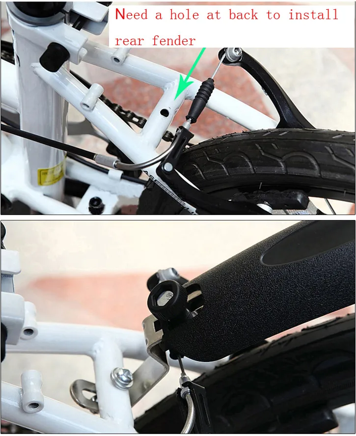 UPANBIKE Bicycle Front Rear Mudguard Fender Mud Guard Set for BMX Folding Bike