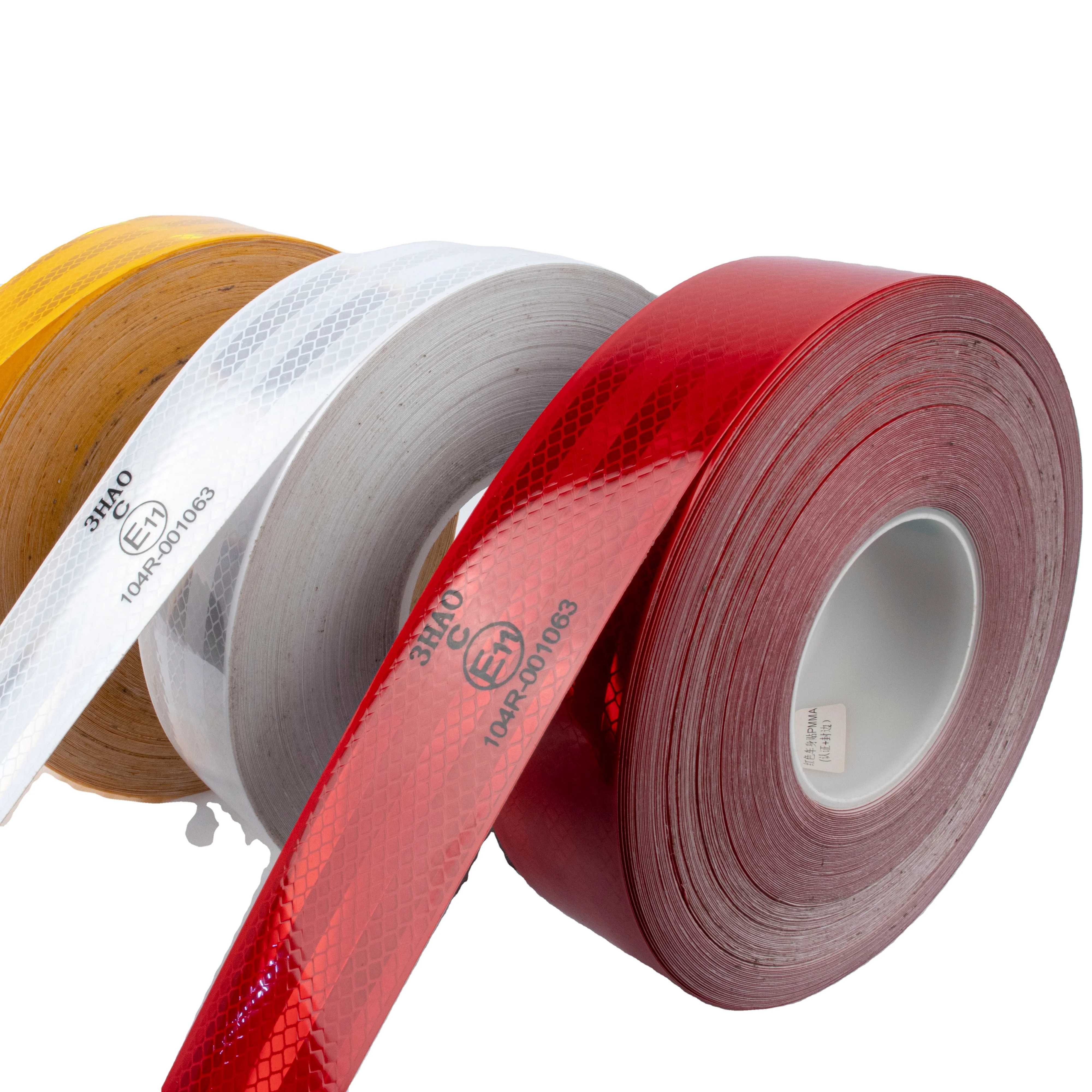 CEC104R 3Hao Waterproof PET Prismatic Egp Reflective Tearable Conspicuity Tape Reflective Film Sticker for Vehicle Use DOT-2 manufacture