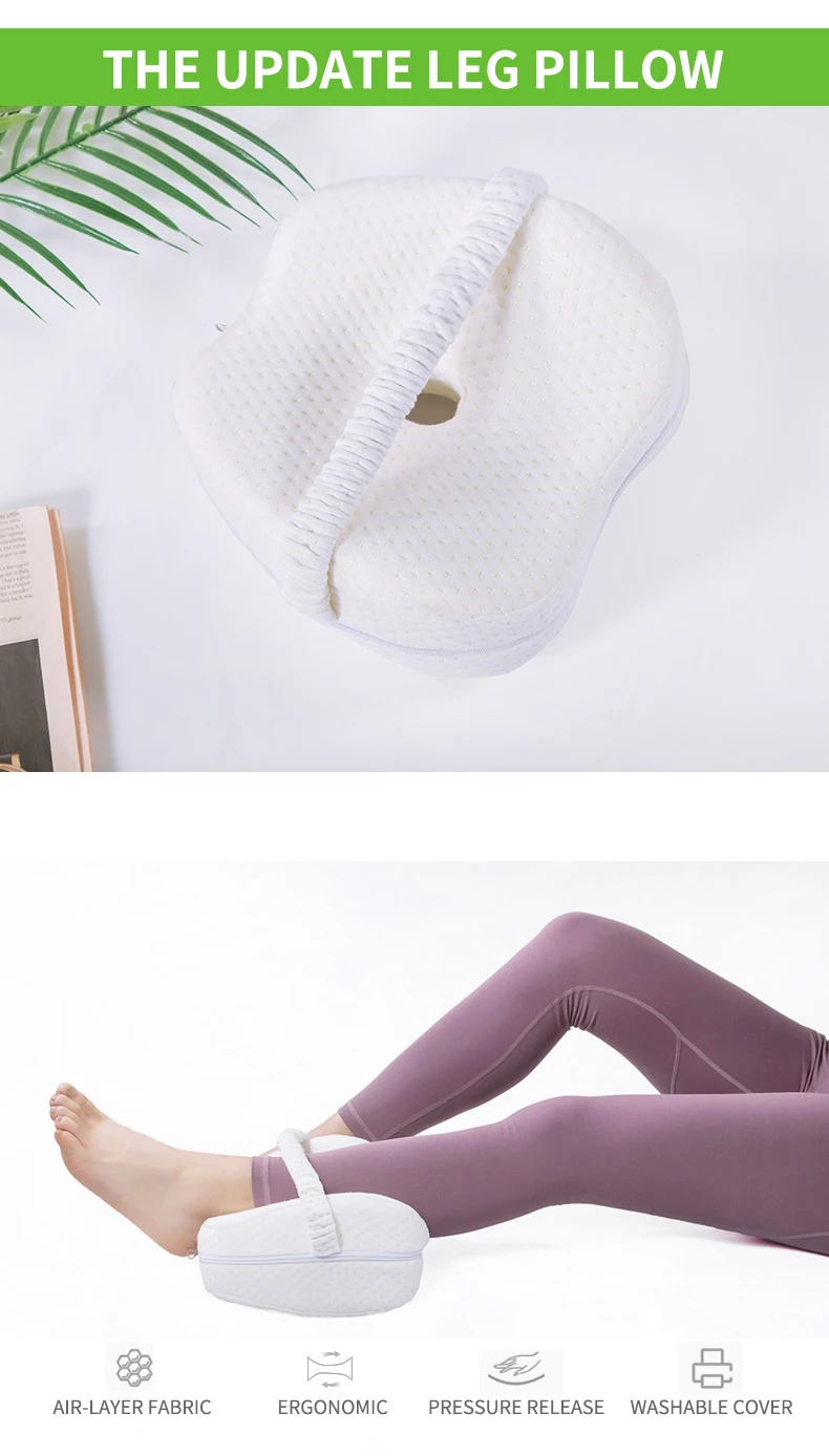 Ergonomic Design   Apple Shape Memory Foam Leg  Knee Pillow Leg Shape Cushion