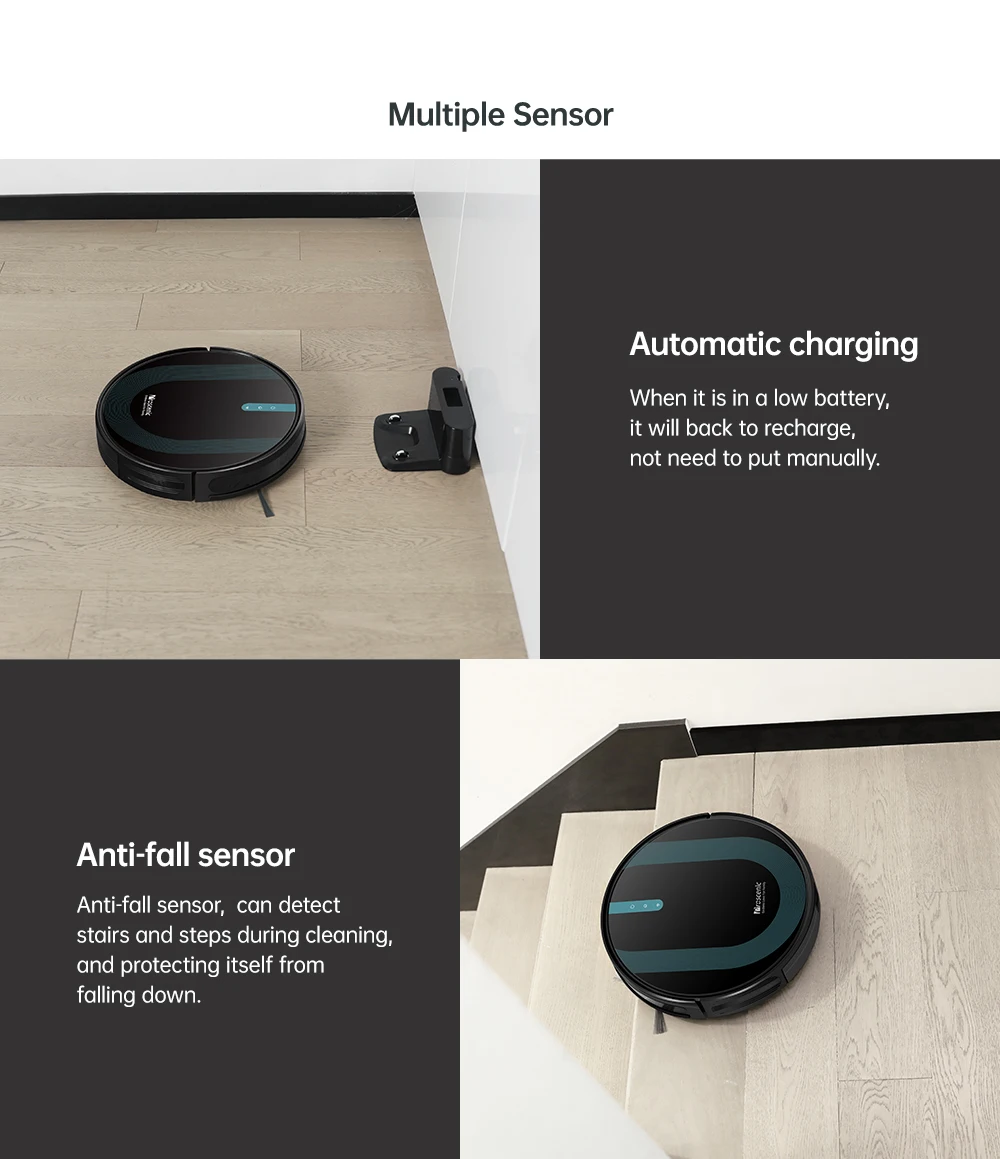 Oem Odm Robot Cleaners Smart Proscenic 850t Home Sweep Mop Robotic Vacuum For Pets Hair Hardwood