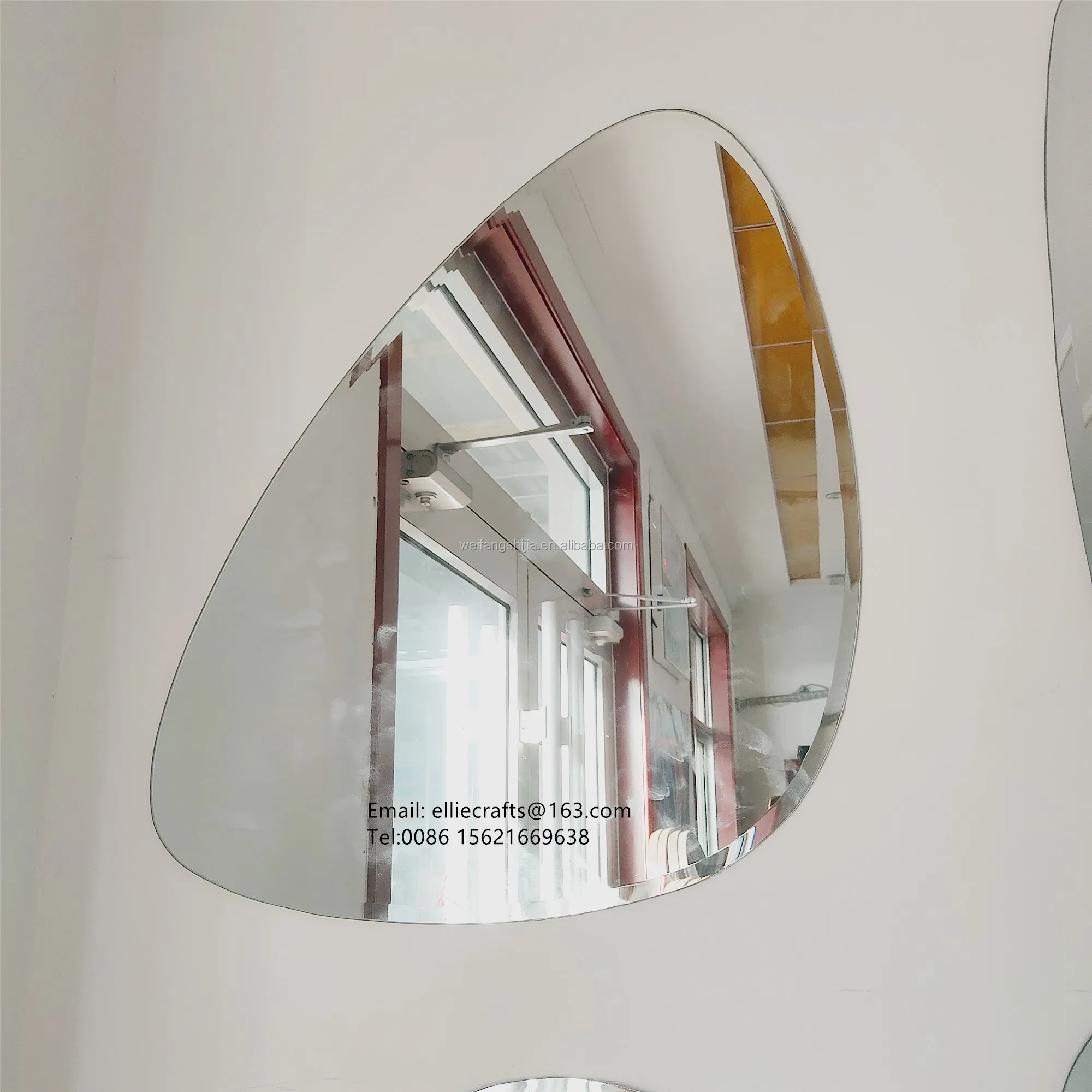 Hot Sale Irregular Shaped Frameless Beveled Wall Mirrors,Decorative