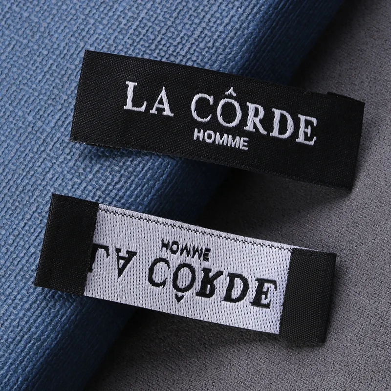Custom Private Clothing Brand Labels,High End Woven Neck Cloth Label