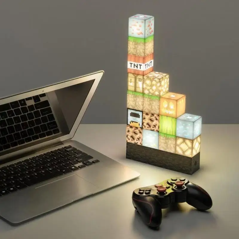 Minecraft积木建筑灯光饰品装饰diy创意拼接灯我的世界灯光 Buy 我的世界 砌块建筑的光 我的世界灯 Diy拼接灯product On Alibaba Com
