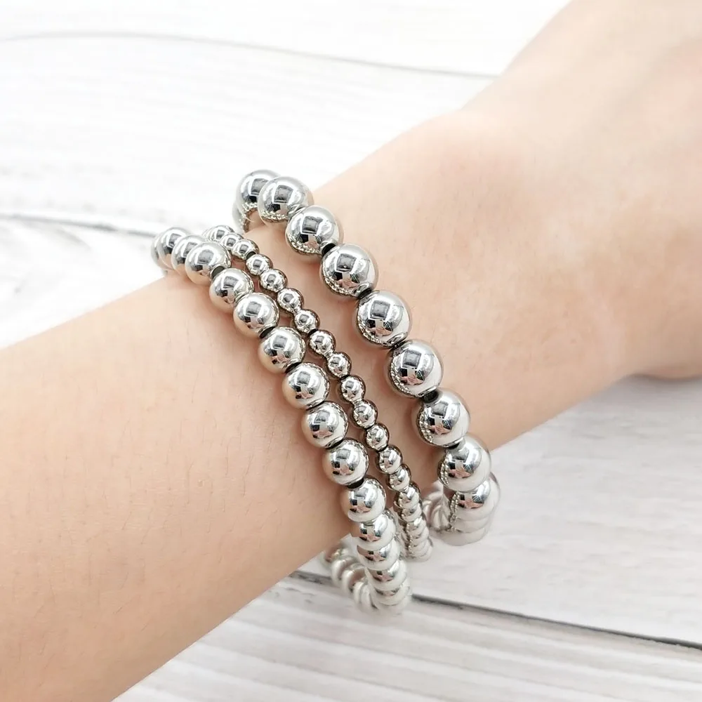 时尚手工紫色可调节编织珍珠手链女