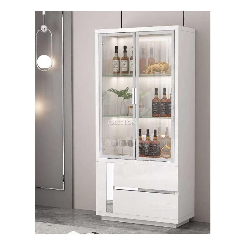 Modern Hotel Stainless Steel Luxury Wine Cabinet Bar Living Room ...