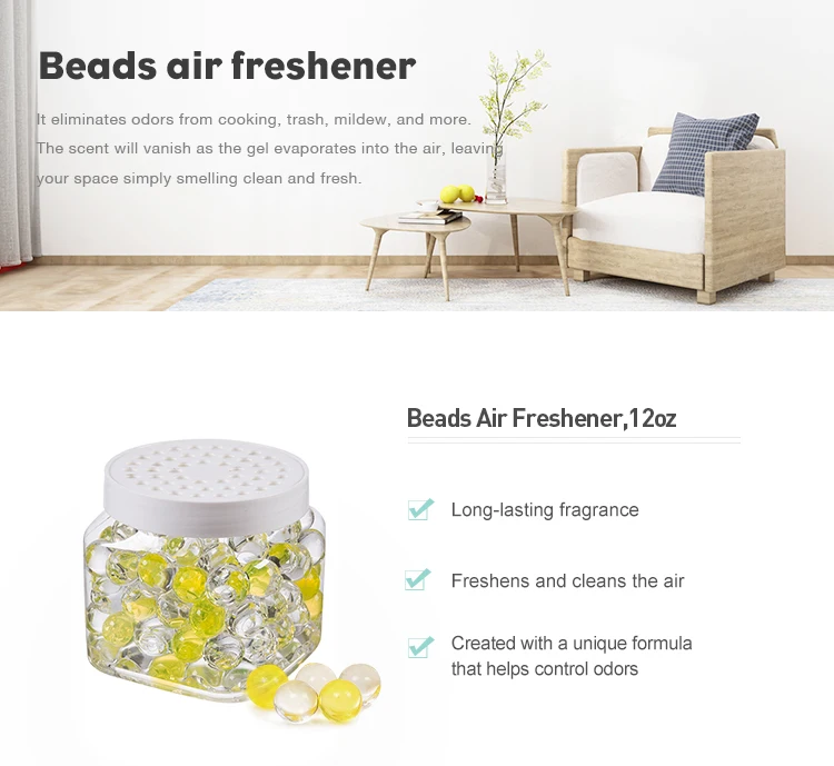 Home Aroma Deodorant Scented Gel Plastic Balls 12oz Beads Air Freshener