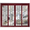 showily heavy aluminium sliding door with clear glass and grills model manufacture in china guangdong