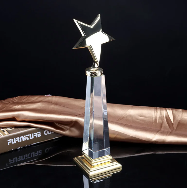 Star Crystal Glass Trophies Award Plaque Wholesale Cheap Blank Crystal