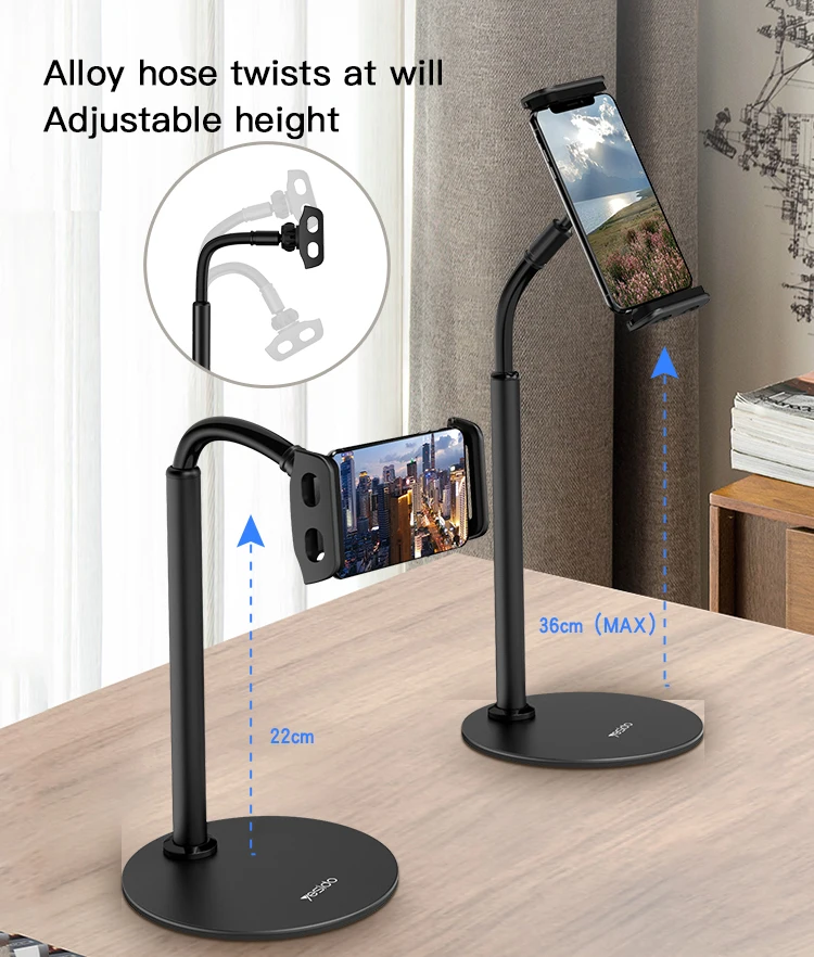 Bendable Gooseneck Desktop Cellphone Stand Live Desk Table Tablet Mobile Phone Holder