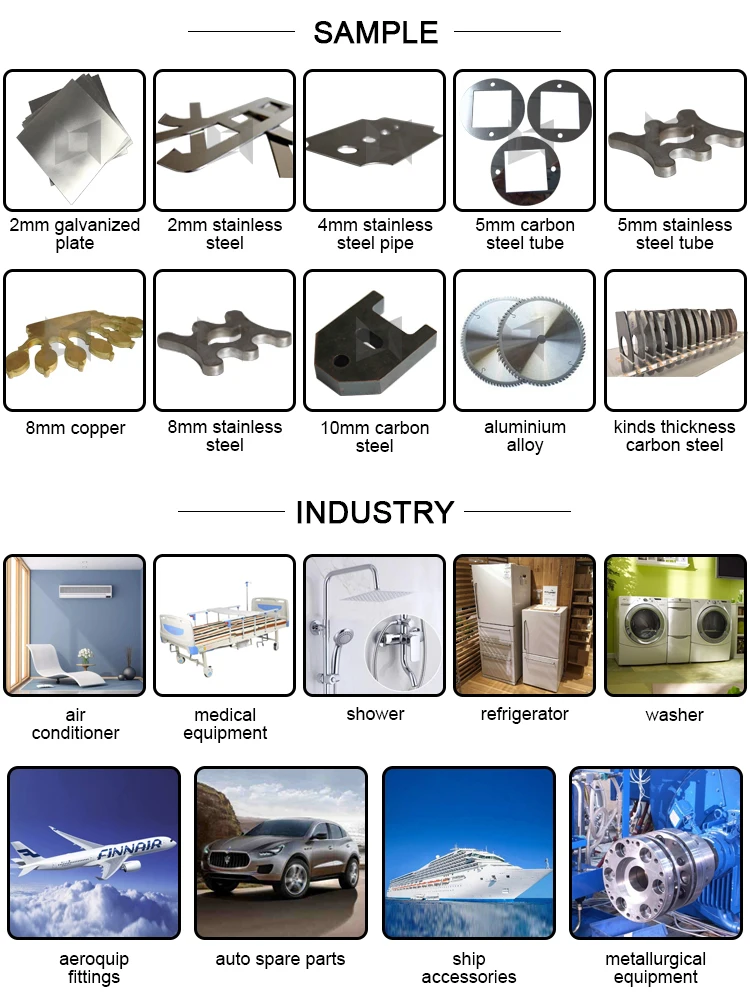 500w 750w 1000w metal and nonmetal fiber laser cutting machine