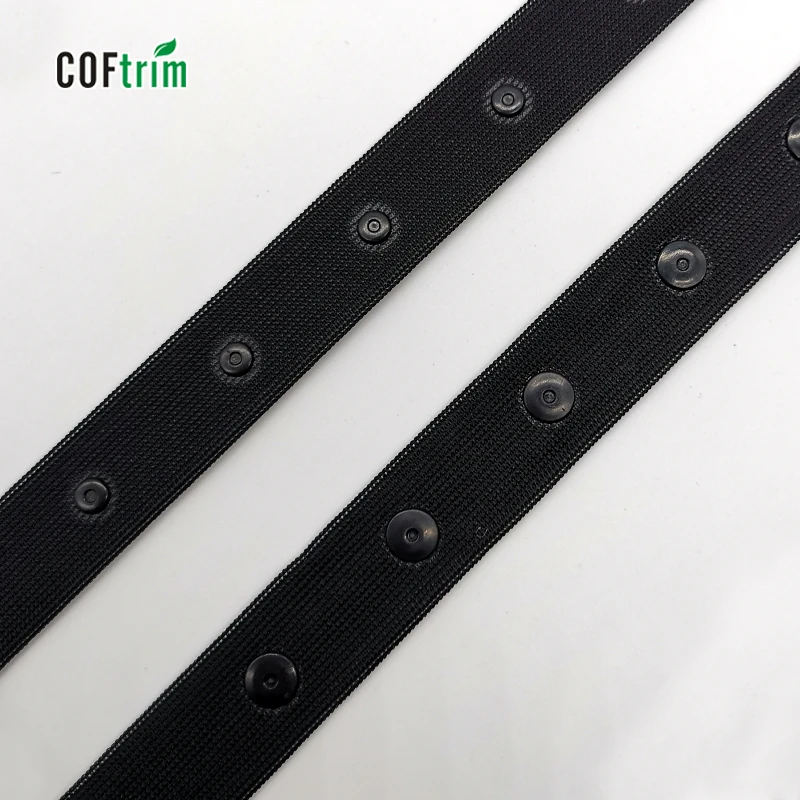 Handmade Fastener Tape Factory Circle Button Snap Button Tape For Baby