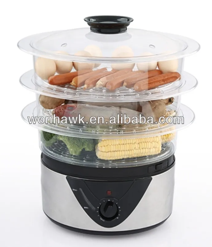 3 Layer Electric Stainless Steel Food Steamer With 800w Power Buy