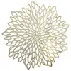 gold leaf shape table mat PVC placemat vinyl place mat