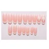 New French False Nail Tip 24Pcs Fashion Classic Design With Glue Manicure DIY Fake Nails for Girls NA0175