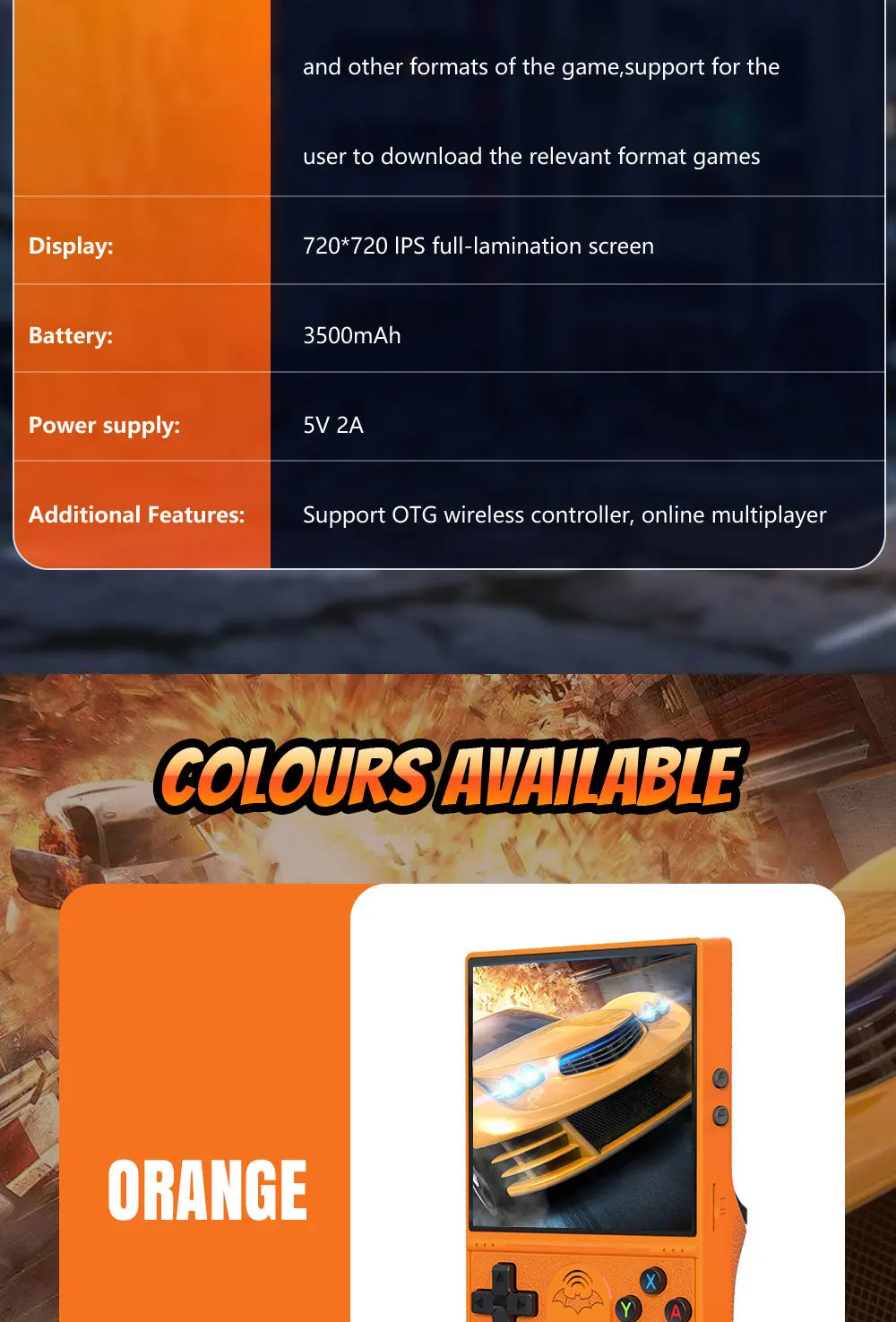 New S600 Handheld Retro 3D Arcade All-in-One Portable Open-Source 720p Built-in 3000+ Games Linux Operating System Game_voghion.com