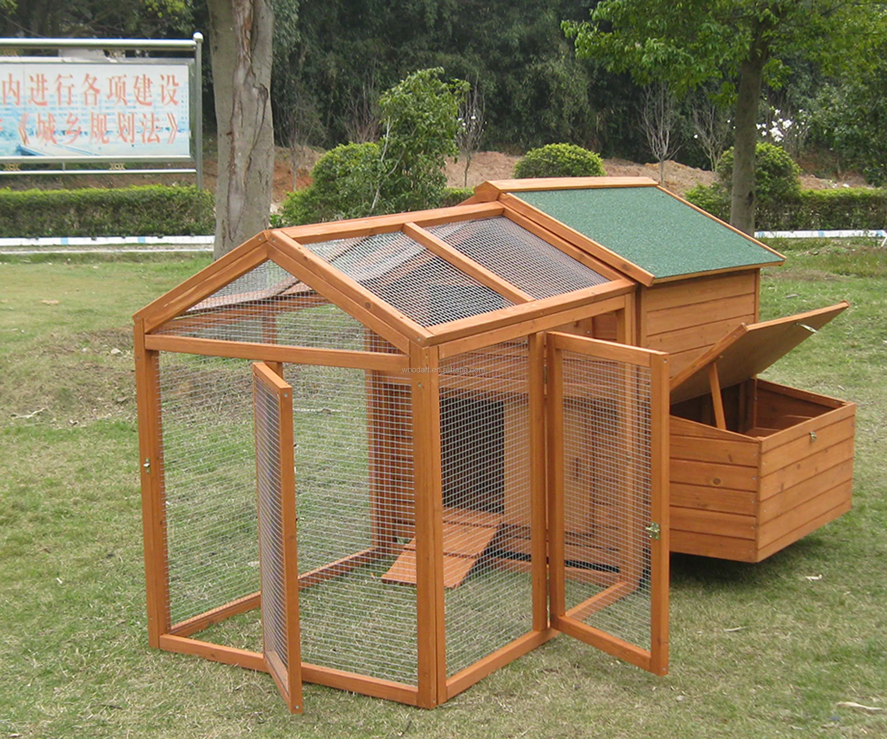 Chinese Wooden Tone Egg Laying Chicken Coop With Large Run - Buy Egg 