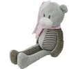 Grey patchwork plush teddy bear for sale