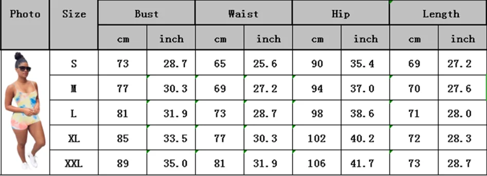 Fashion Ladies Suspender Rompers Boutique Tie Dye Shorts Sexy Summer Beach One Piece Bodycon Women Jumpsuit