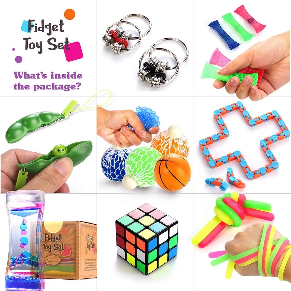 5 Stück Sensory Fidget Toys Set Pack Stressabbau und Anti-Angst Tools Bundle DE 
