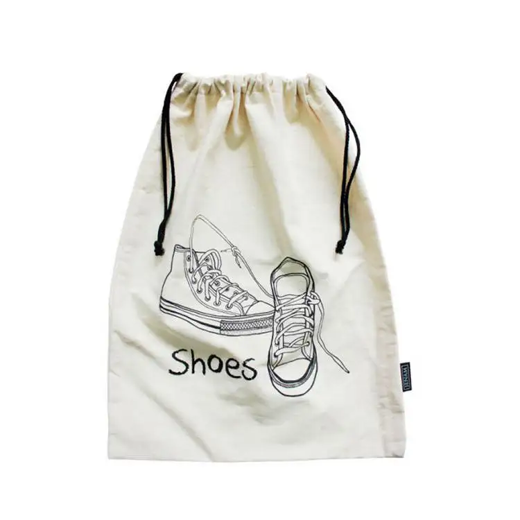 Wholesale Custom Logo Cotton Drawstring Travel Shoe Bags Buy Shoe