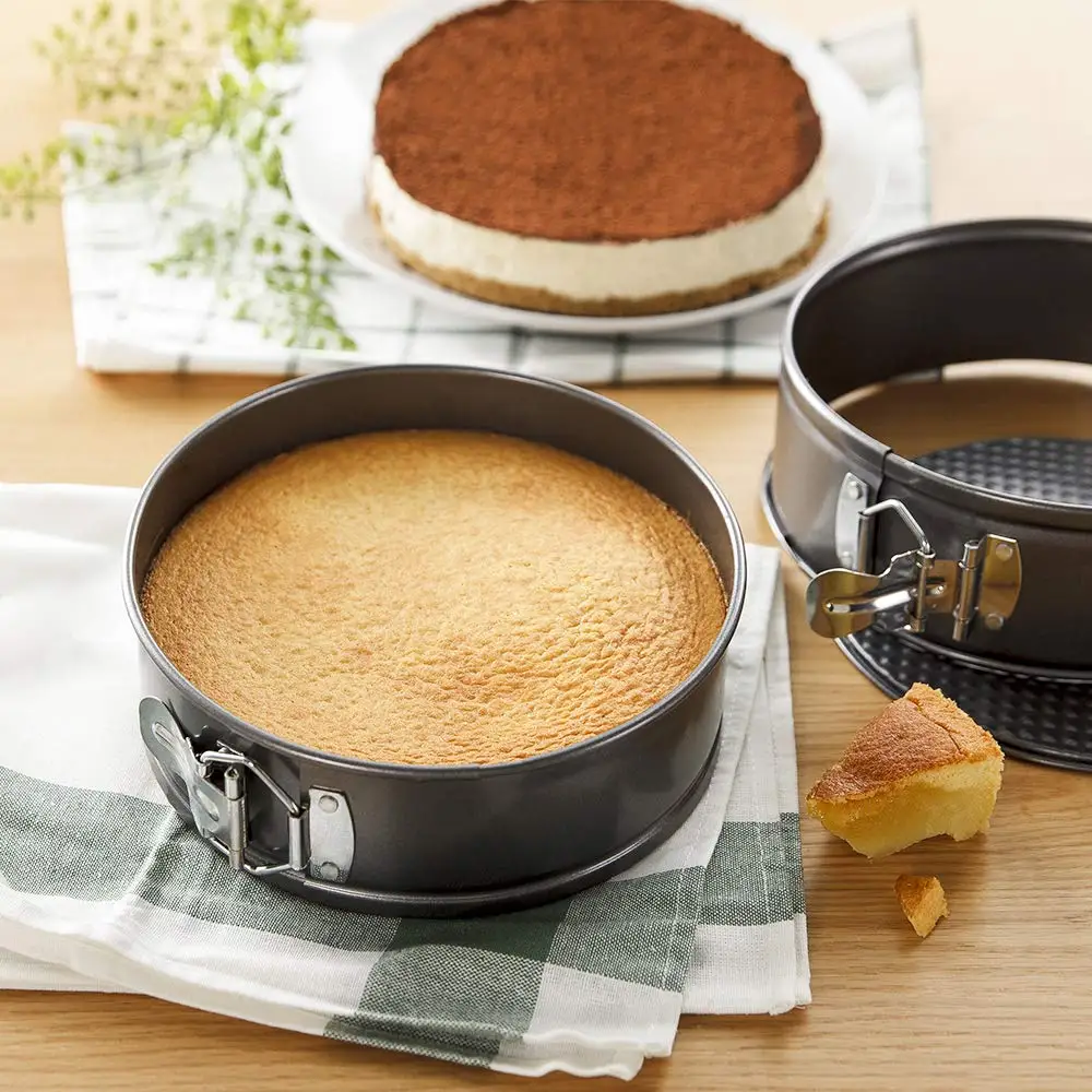 LUUFAN Springform Cake Pan 3 Pezzi 4/ 7 / 9 Antiaderente e a Tenuta stagna Cake Tin Set/Round Cheesecake Pan con Fondo Estraibile 