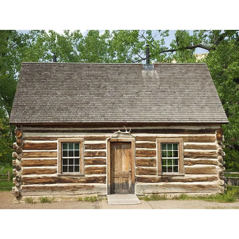 Дом обшитый доской. Кедровая дранка. Старый сруб. Бревенчатая изба с двускатной крышей. Североамериканский сруб беспазовый.