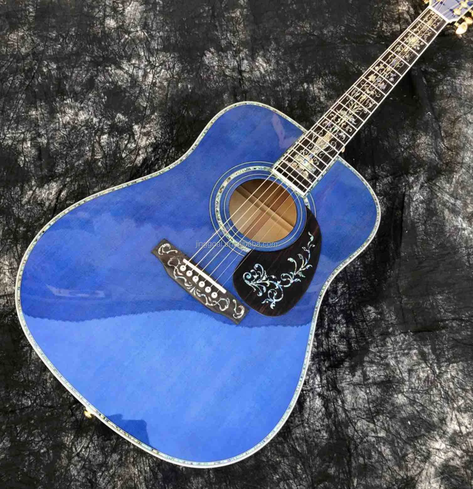 gibson blue acoustic guitar