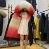 winter coat women real fox fur lining cap Removable Keep warm Parker coat