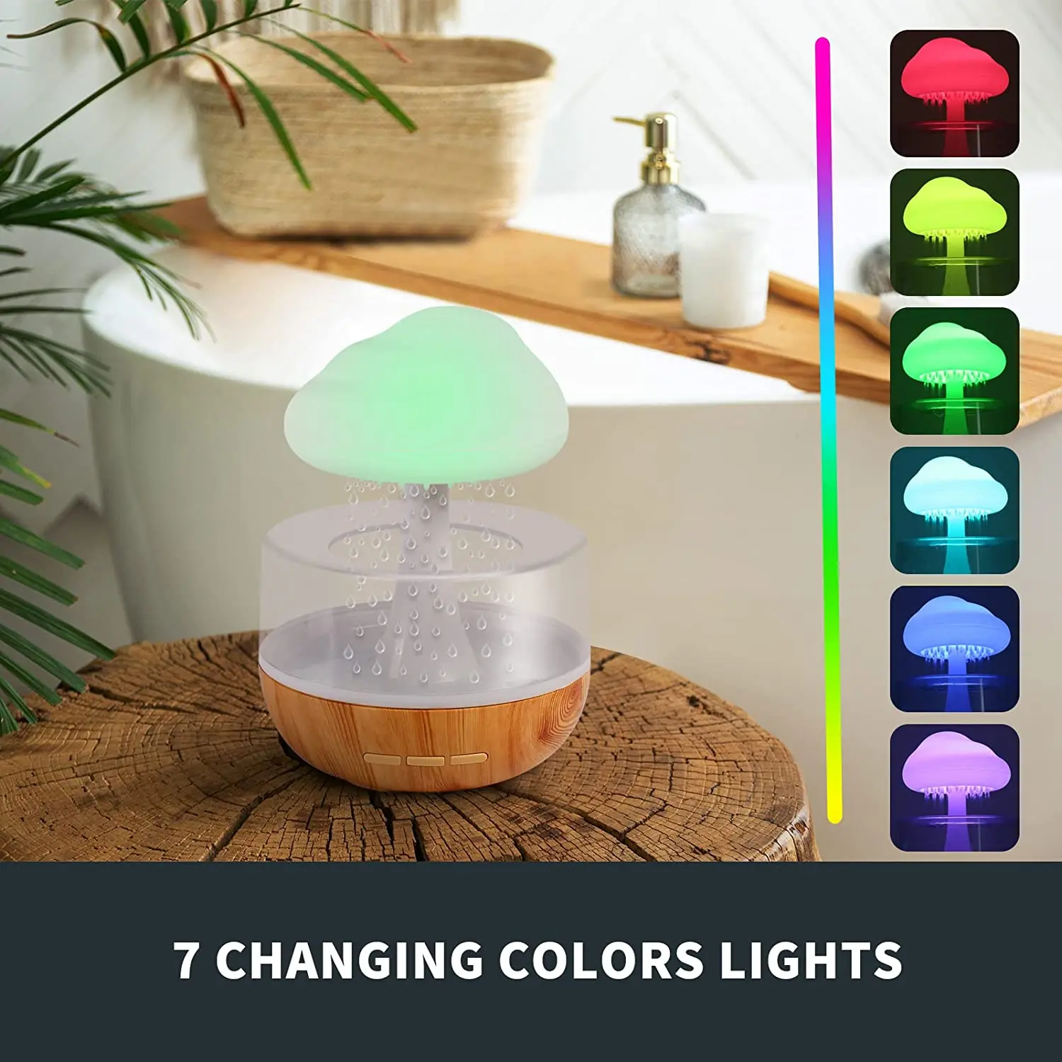 Dropshipping Rain Cloud Night Light Aromatherapy Essential Oil Diffuser