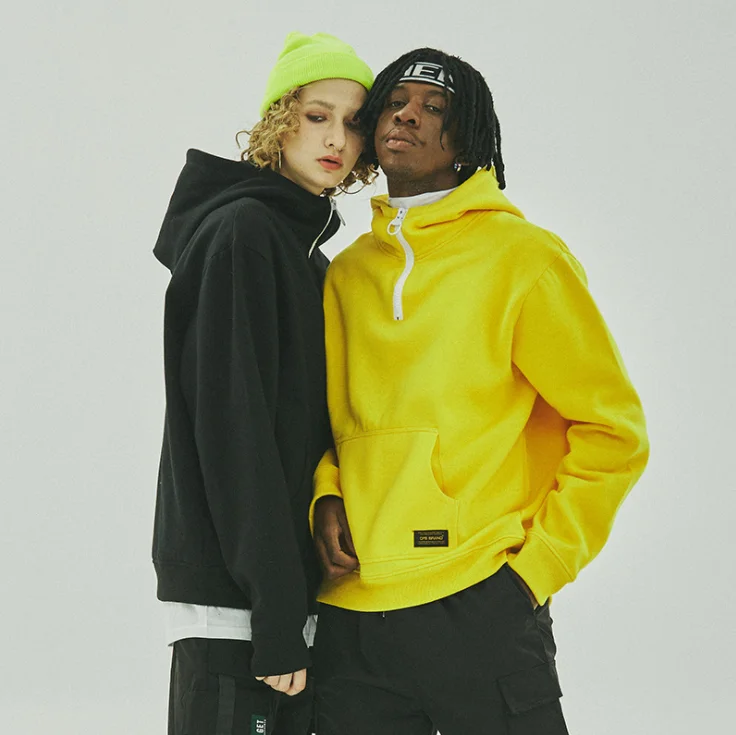 bright colored zip up hoodies