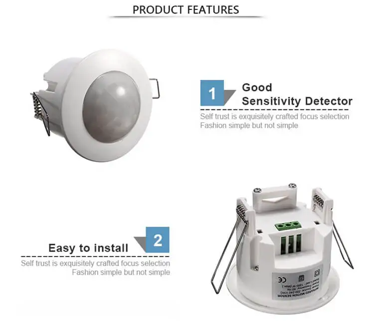 Hotel Home 360 Degree Motion Sensor Built In Mini Ceiling 220v Moving